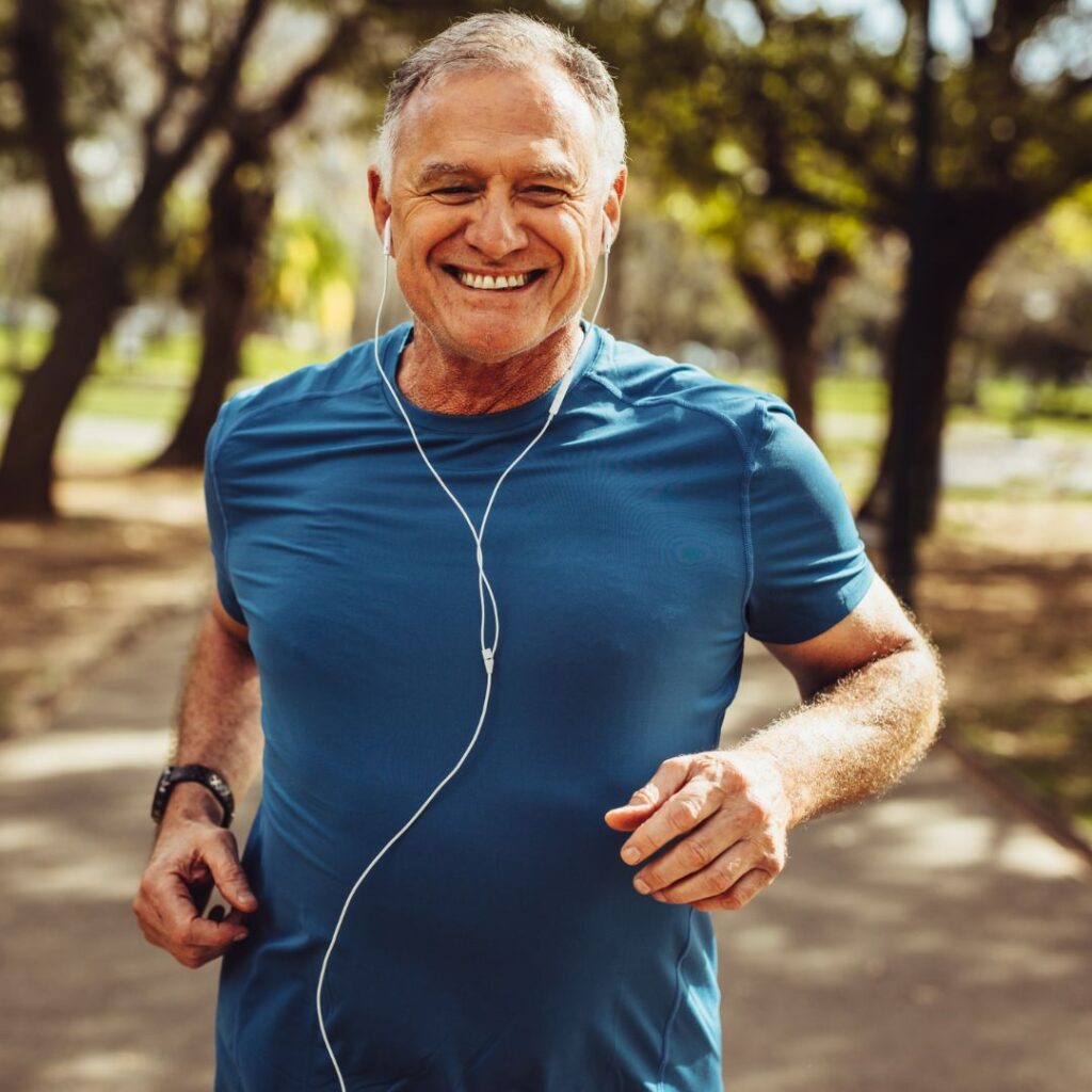 senior man jogging