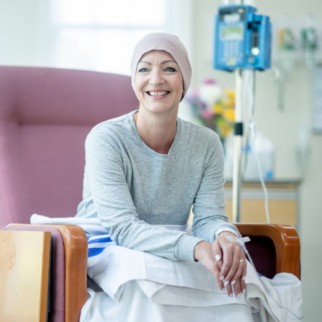 terminally ill woman receiving treatment