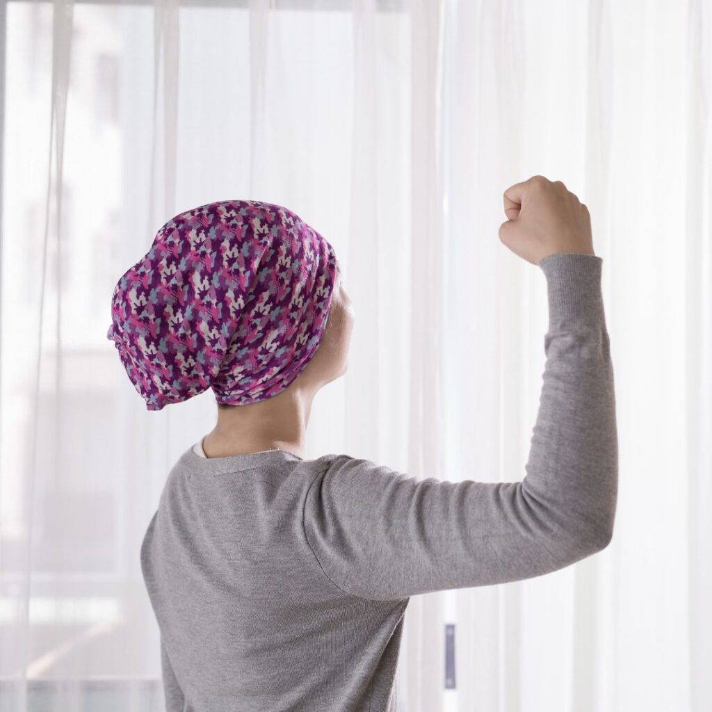 strong terminally ill woman