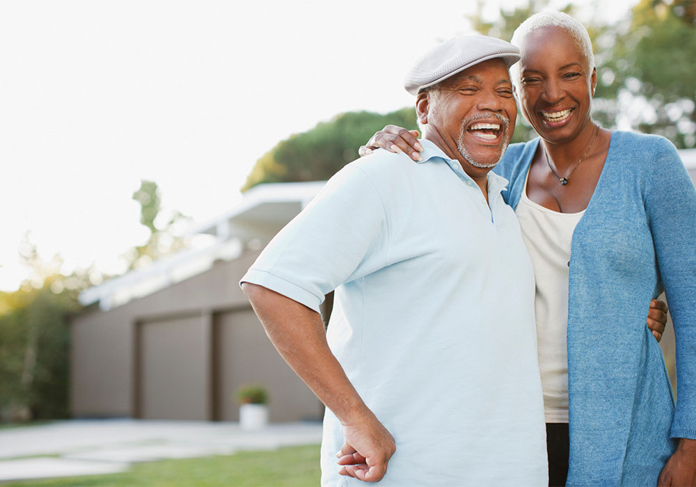 older couple smiling