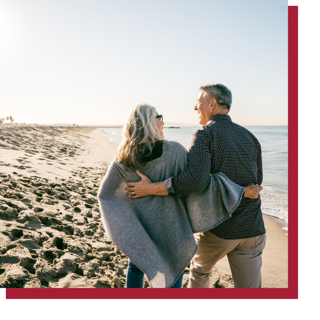 couple retired on a beach