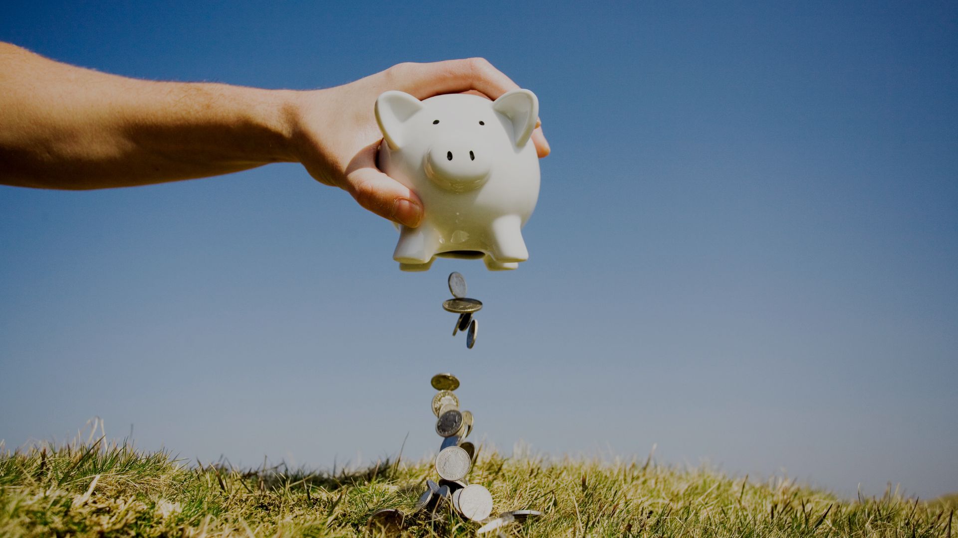 emptying piggy bank