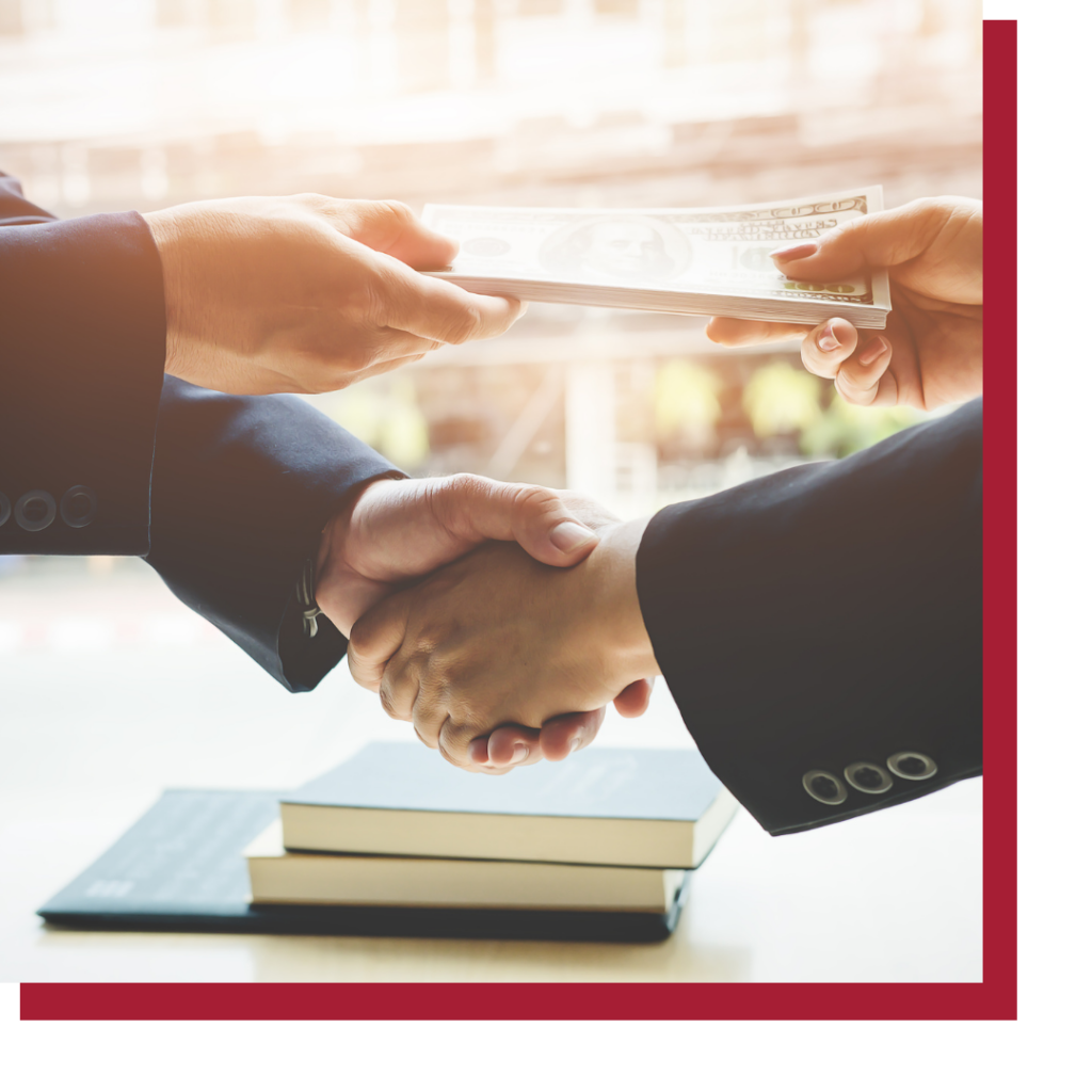 someone receiving money