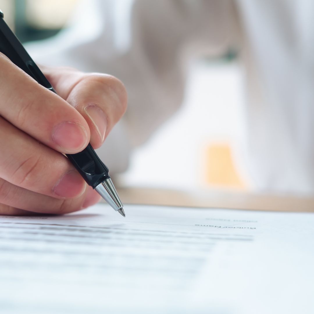 Writing on a document