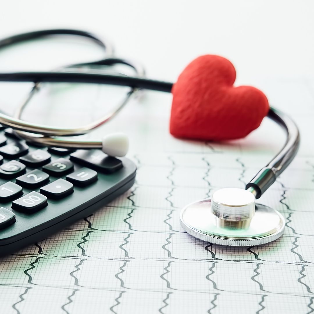 stethoscope and calculator