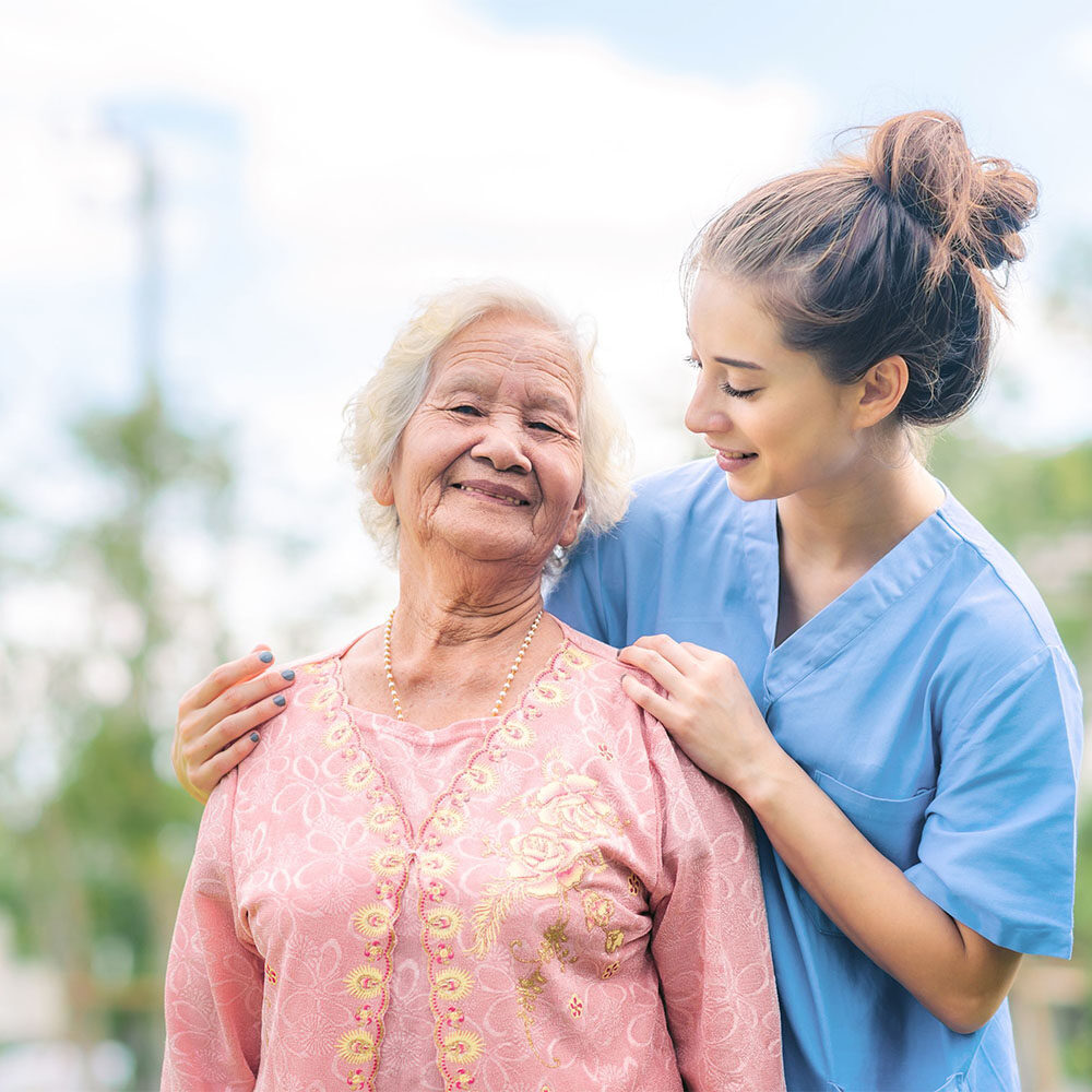 caretaker with older woman